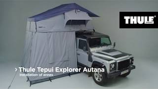 Rooftop Tents – Thule Tepui Explorer Autana – Installation of annex  North America [upl. by Armil]