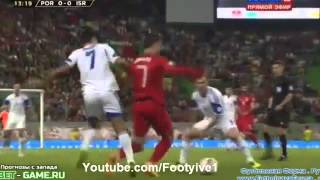 Cristiano Ronaldo almost kicks an israelian player ● Portugal vs Israel World Cup Qualifications [upl. by Linus]