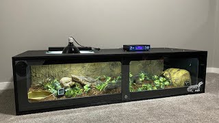 Blue Tongue Skink Cage Tour  Care Guide [upl. by Ahteres79]