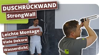 Duschrückwand ohne Fliesen  planeo StrongWall [upl. by Ayimat964]