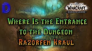 The Razorfen Kraul Dungeon Location  WoW [upl. by Nnahtur836]