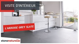 Lardoise naturelle Grey Slate pour un sol gris moderne et design  stonenaturelle [upl. by Akire569]