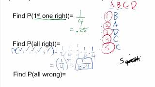 Probability of Guessing on Multiple Choice Tests [upl. by Betthel427]