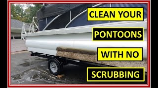 How to clean your aluminum pontoons without scrubbing [upl. by Harwill]