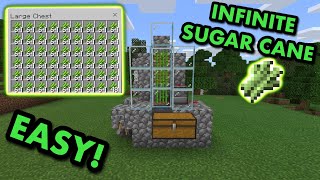 SIMPLE 121 FAST AUTOMATIC SUGARCANE FARM TUTORIAL in Minecraft Bedrock MCPEXboxPS4SwitchPC [upl. by Yennor]