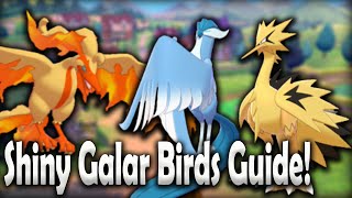 How to get SHINY GALARIAN ZAPDOS MOLTRES and ARTICUNO  Pokemon Sword and Shield Guide [upl. by Kriste]