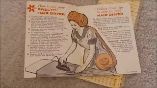 Vintage 1960s Presto Walk N Wear Bonnet Hair Dryer [upl. by Nnywg740]