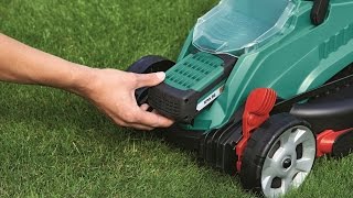 Bosch Rotak 32 LI Cordless Mower Review [upl. by Cheatham]