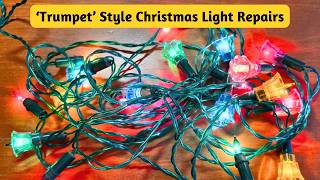 Vintage Trumpet Style Christmas Light Repairs [upl. by Nimrac]