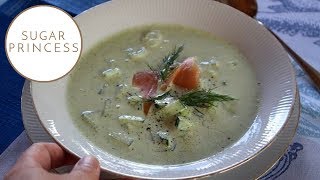 Kalte Gurkensuppe mit Stangenweißbrot [upl. by Yenroc]