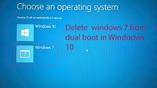 How to remove one windows from dual boot system [upl. by Foy588]