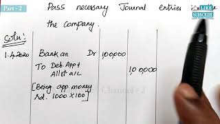 2 Issue of Debentures Journal Entries  at Par at Premium at Discount  Problem with Solution [upl. by Atwahs]