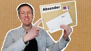 Absender auf Briefumschlag Niemals unten in die Ecke schreiben [upl. by Yenttirb75]