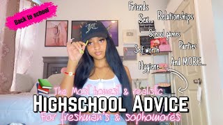 Freshman amp Sophomore HighSchool Advice  Very Realistic amp Blunt [upl. by Halle14]