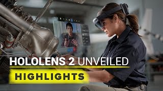 Microsoft shows off HoloLens 2 mixed reality headset at MWC [upl. by Misti]