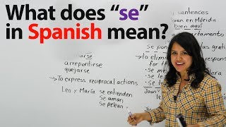 What is quotSEquot in Spanish Learn EVERYTHING about quotSEquot [upl. by Craw]