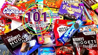 101 Candies Opening New Oreo Chips Ahoy Nature valley MampMs Hersheys nuggets Cookie dough Bites [upl. by Arhas]