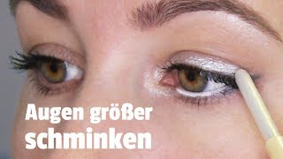 Augen größer schminken – weißer Kajal Schminktipps [upl. by Vivica]