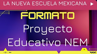 Como hacer un PROYECTO EDUCATIVO y formato [upl. by Gale]