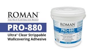 ROMAN PRO880  Ultra Clear Strippable Wallpaper Adhesive [upl. by Adieno]