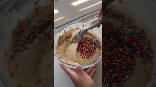 vegan funfetti cake 🌈🎂 funfetti funfetticake veganbaking [upl. by Ikkin]