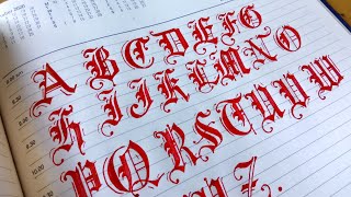 How to Gothic Calligraphy Alphabets From A to Z 2021  Black Letters Calligraphy [upl. by Drabeck981]