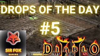 DIABLO 2  DROPS OF THE DAY 5 HR drop  rare unique sword [upl. by Amorita]