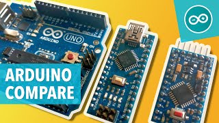 COMPARING ARDUINO UNO NANO amp PRO MINI  arduinotutorialsnet [upl. by Ihpen]