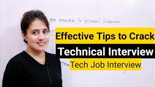 How to Answer in Technical Interview Best Technical Interview tips [upl. by Ayanat]