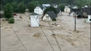 HochwasserFlutKatastrophe Unwetter in Schuld  Flooding disaster Germany Ahrweiler 14072021 [upl. by Falo]