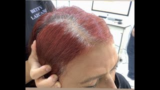 APRENDE A RETOCAR CANAS EN CABELLO ROJO ESTAMOS EN VIVO [upl. by Worlock297]