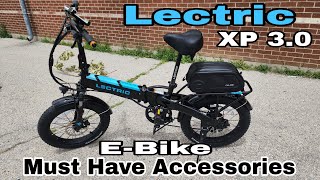 Must Have Electric Bike accessories Lectric XP 30 Electric Bike [upl. by Margery]