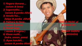 Sherpa Ngading collection Songs of Sonam sherpa Koshish II Audio JUKE BOXs II 7 songs [upl. by Kalindi]