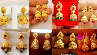 Gold buttalu earrings designs  girls jhumka design [upl. by Aicitel]