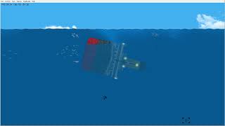 Floating Sandbox sinking RMS Titanic front view [upl. by Danny]