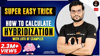 Super Easy Trick on How to Calculate Hybridization with Examples  NEET 2023 Chemistry  NCERTCBSE [upl. by Apilef]