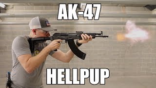 AK47 Hellpup Pistols W Brace Live Fire [upl. by Enaillil]