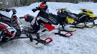 Polaris 600R and Skidoo 600RS Ripping [upl. by Aleetha]