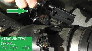 Intake Air Temperature Sensor P0111  P0112  P0113  How to Test and Replace [upl. by Eiloj]