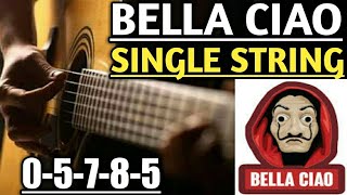 Bella Ciao Single string one String BELLA CIAO Guitar Tutorial free fire bella ciao guitar lesson [upl. by Ahtnamas947]