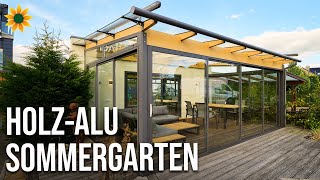 Aluna Sommergarten mit gerahmten Schiebetüren [upl. by Ellocin]