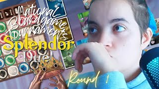 Portugals National Boardgame Tournaments Splendor Duel ROUND 1 [upl. by Adur236]