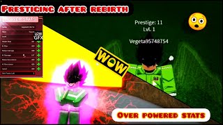 Prestiging After Rebirth My Prestige 10 Saiyan OP stats  DBZ Final Stand [upl. by Enelyw]