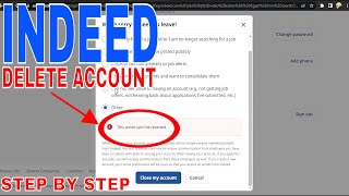 How to delete indeed account 2021  How to delete Indeed Account permanently  Delete Indeed Account [upl. by Eigger]