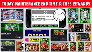 Today Maintenance End Time In eFootball 2024 Mobile  Pes Server Maintenance End Time [upl. by Lecirg]