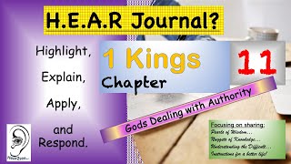 Bible Book 1 Kings Chapter 11  Listen amp Read with HEAR Journal bible biblestudy faith [upl. by Alek]