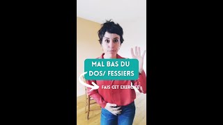 MAL AU BAS DU DOS  FESSIERS  Étirement pour soulager [upl. by Qidas]