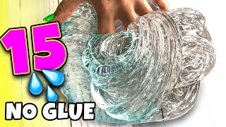 Testing 15 NO GLUE SLIME 1 INGREDIENT WATER SLIME and VIRAL SLIME RECIPES [upl. by Driscoll214]