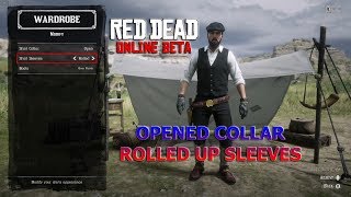 How To OPEN COLLAR amp ROLL UP SLEEVES Outfits  Red Dead Redemption 2 ONLINE Tips Secrets [upl. by Zeret]