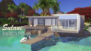 Sulani Beach House  Stop Motion build  The Sims 4  NO CC [upl. by Inahs]